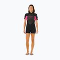 Moteriškas plaukimo kostiumas Rip Curl Omega 2/2 mm Back Zip Springsuit black/pink 2