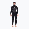 Moteriškas plaukimo hidrokostiumas Rip Curl Flashbomb 6/4mm Hooded Chest Zip Steamer black