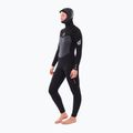 Moteriškas plaukimo hidrokostiumas Rip Curl Flashbomb 6/4mm Hooded Chest Zip Steamer black 3
