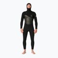 Vyriškas plaukimo hidrokostiumas Rip Curl Flashbomb 6/4mm Hooded Chest Zip black