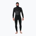 Vyriškas plaukimo hidrokostiumas Rip Curl Dawn Patrol Hooded 6/4 mm Chest Zip black