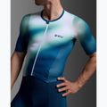 Vyriškas triatlono kombinezonas 2XU Aero Hex Sleeved jelly mint/majol 4
