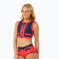 Maudymosi kostiumėlio viršus Rip Curl Coco Short Sleeve Vest red/dark blue 4