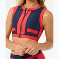 Maudymosi kostiumėlio viršus Rip Curl Coco Short Sleeve Vest red/dark blue 5