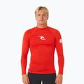 Vyriški plaukimo marškinėliai ilgomis rankovėmis Rip Curl Waves Upf Perf lava red