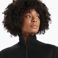 Moteriški termoaktyvūs marškinėliai icebreaker 200 Oasis Half Zip juodi 4