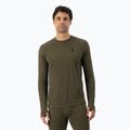 Vyriškas termoaktyvus džemperis Mons Royale Cascade Merino Base Layer dark olive