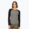 Moteriški termoaktyvūs marškinėliai Mons Royale Icon Raglan mr stripe/black