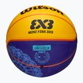 Vaikiškas krepšinio kamuolys Wilson Fiba 3X3 Mini Paris 2004 blue/yellow dydis 3 5