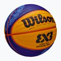 Krepšinio kamuolys Wilson Fiba 3x3 Game Ball Paris Retail 2024 blue/yellow dydis 6 4