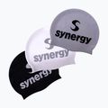 Plaukimo kepuraitė Synergy Silicone Swim Cap 3 pcs. black/silver/white
