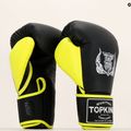 Bokso pirštinės Top King Reborn Boxing Semi Leather black/yellow 6