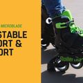 Rollerblade Microblade vaikiškos tamsiai mėlynos ir oranžinės spalvos pačiūžos 07221900 174 14