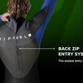 Vyriškas Rip Curl Omega 5/3 mm GB B/Zip 70 pilkai mėlynas plaukimo hidrokostiumas 113MFS 4