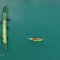 Aqua Marina pramoginė baidarė žalia Ripple-370 3 asmenų pripučiama 12'2" baidarė 21