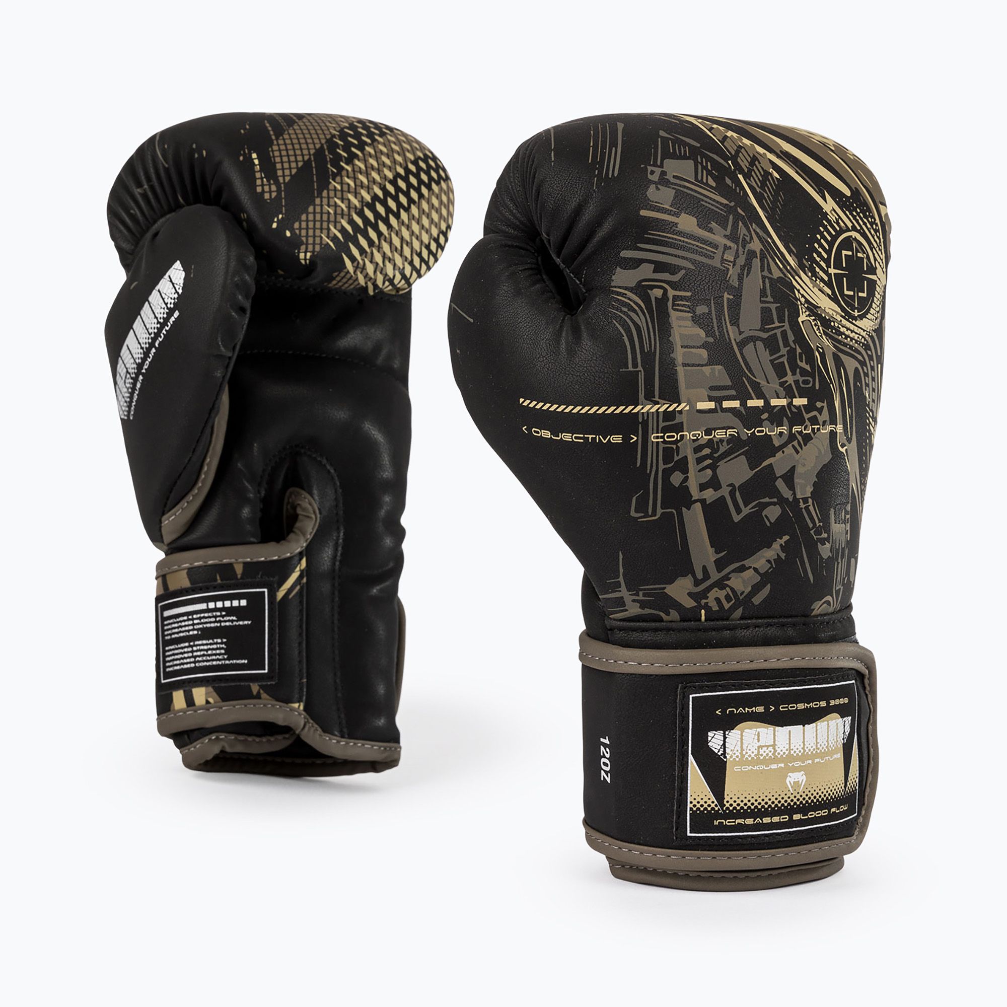 Bokso pirštinės Venum Invader Boxing black/sand (VENUM-05732) - Sportano.lt