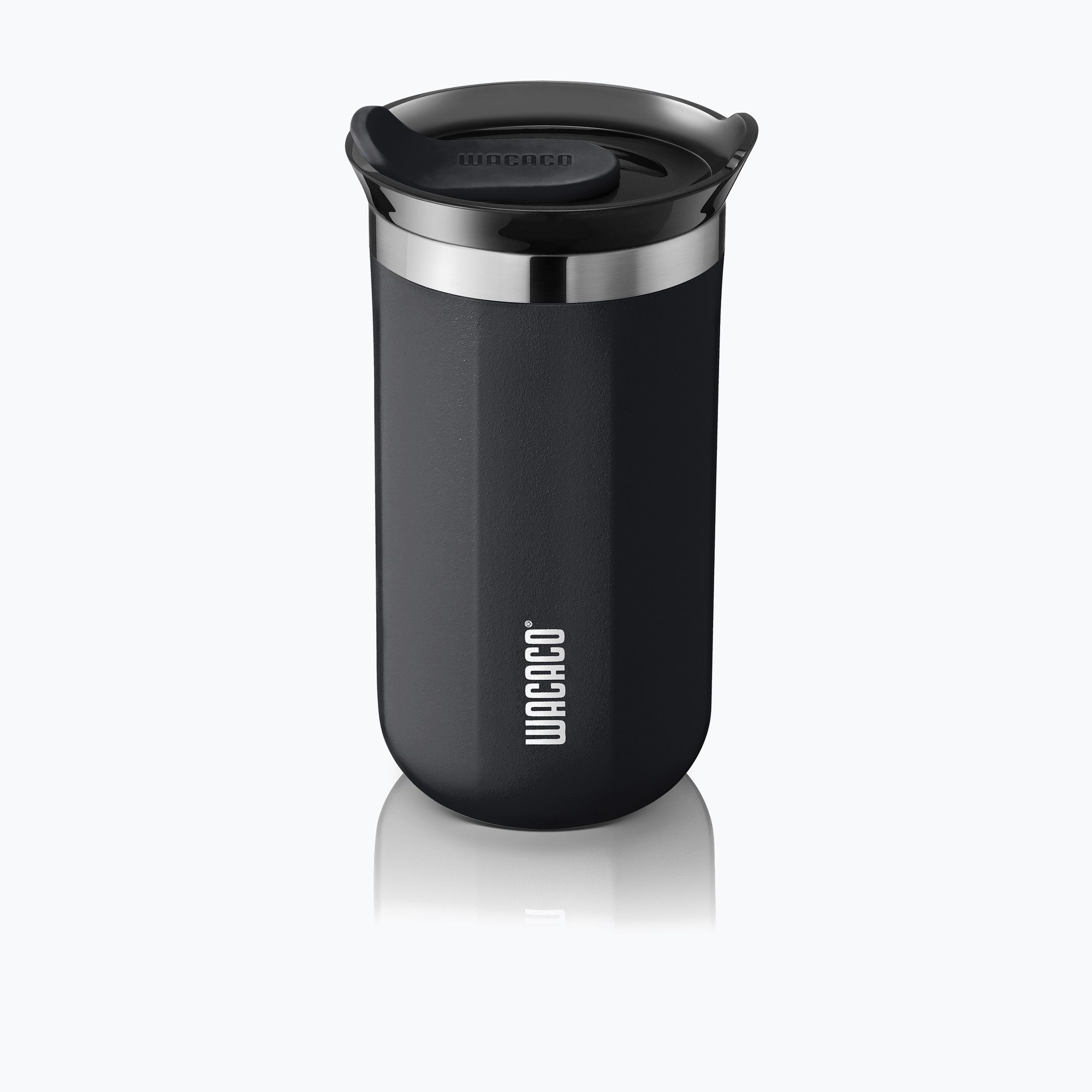WACACO Octaroma Lungo Mug Isotherme Café, 10 fl oz(300ml), Mug de Voyage en Acier Inoxydable à Double Paroi avec Couvercle à Boire, Bleu