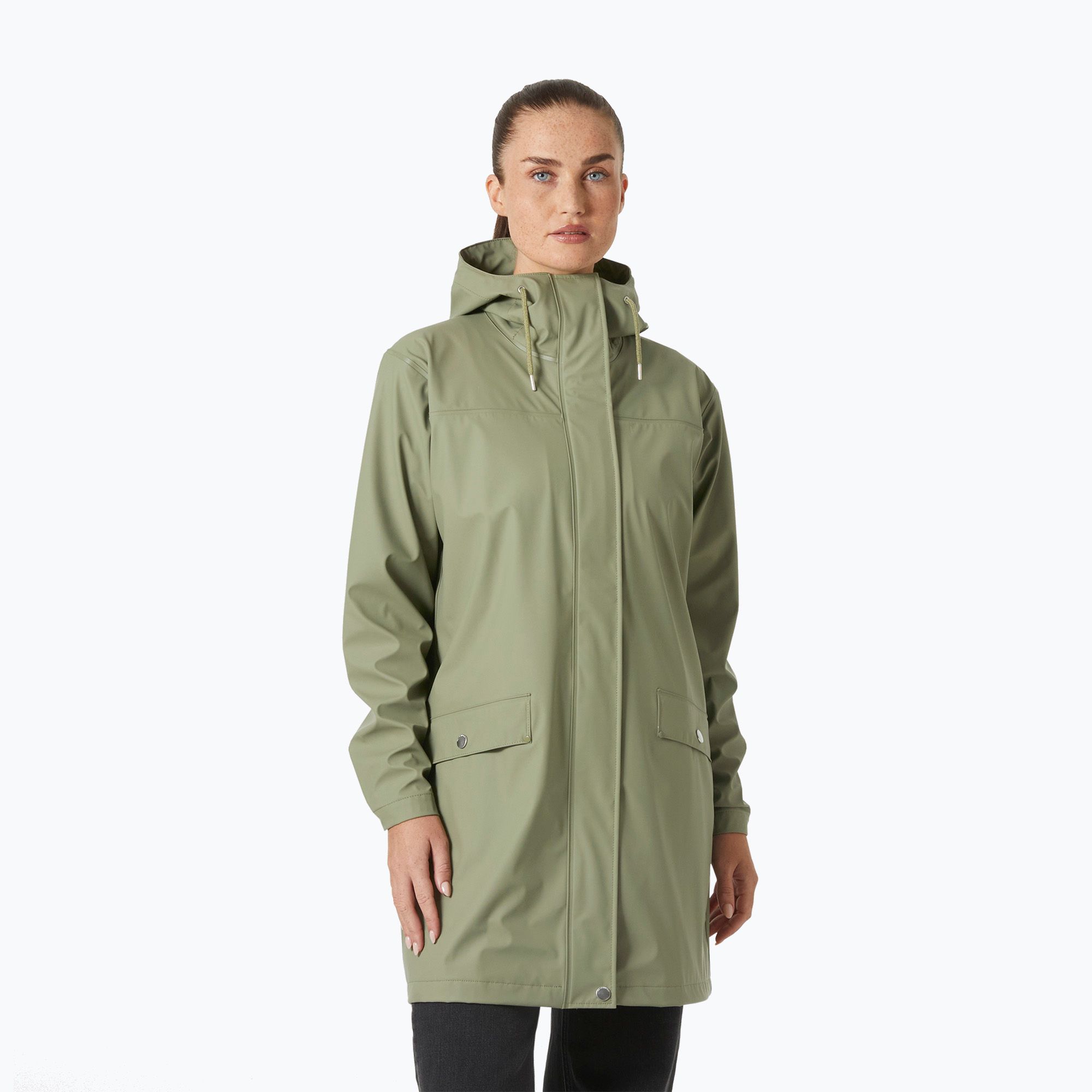 Moteriška striukė nuo lietaus Helly Hansen Moss Rain Coat ash rose ...
