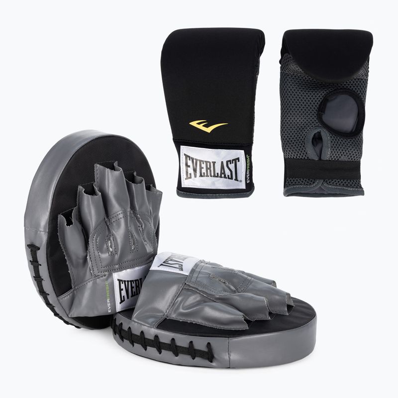 Bokso rinkinys pirštinės+ skydai Everlast Core Fitness Kit juodas EV6760