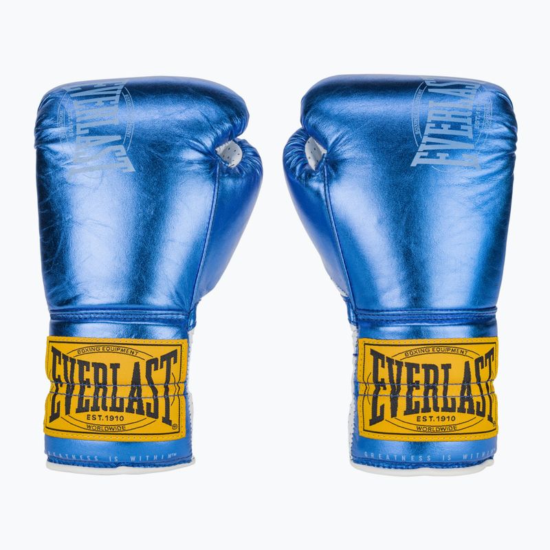 Bokso pirštinės Everlast Fight Leather blue 2