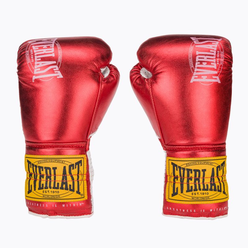 Bokso pirštinės Everlast Fight Leather red 2