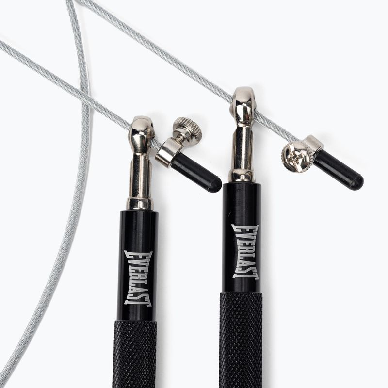Šuoliaduobė Everlast aliuminio greitoji virvė juoda EV3390 2