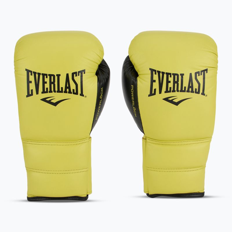 Bokso pirštinės Everlast Powerlock 2 Laced Pro Training neon yellow 2