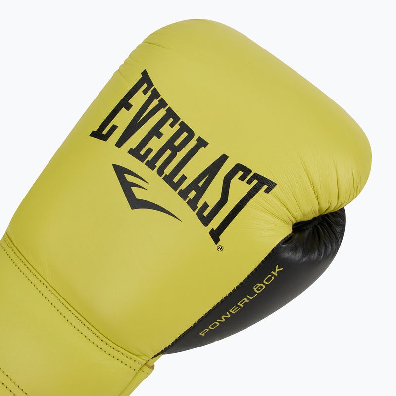 Bokso pirštinės Everlast Powerlock 2 Laced Pro Training neon yellow 5