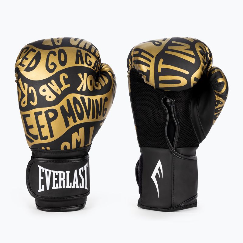 Everlast Spark juodos/auksinės bokso pirštinės EV2150 BLK/GLD 3