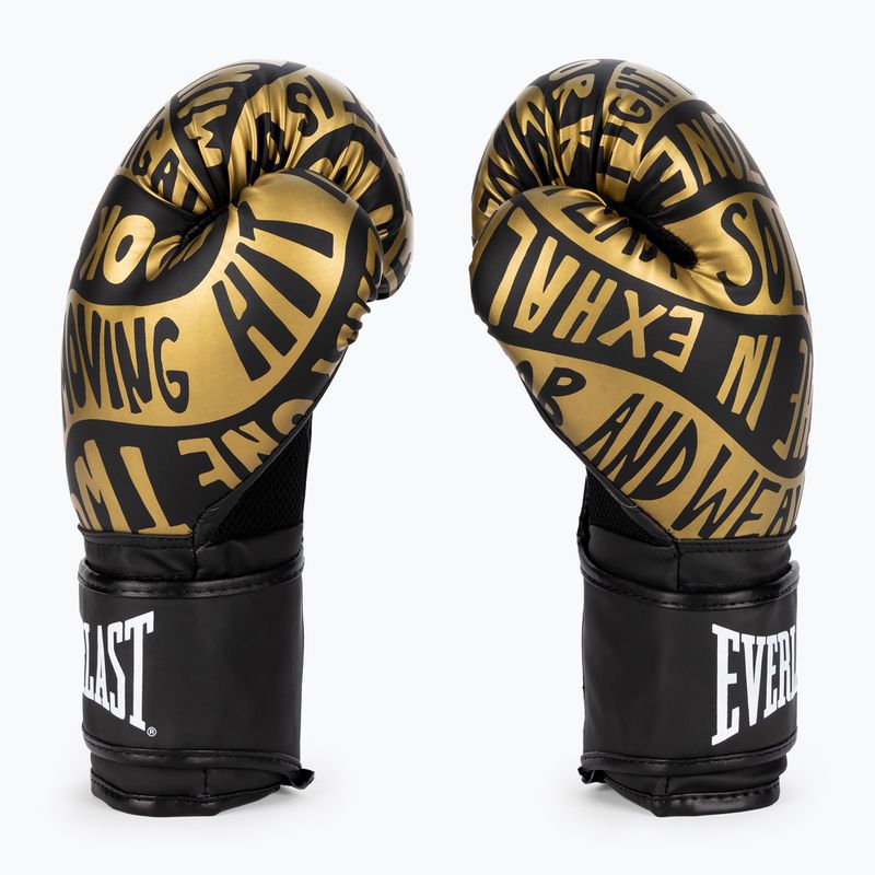 Everlast Spark juodos/auksinės bokso pirštinės EV2150 BLK/GLD 4