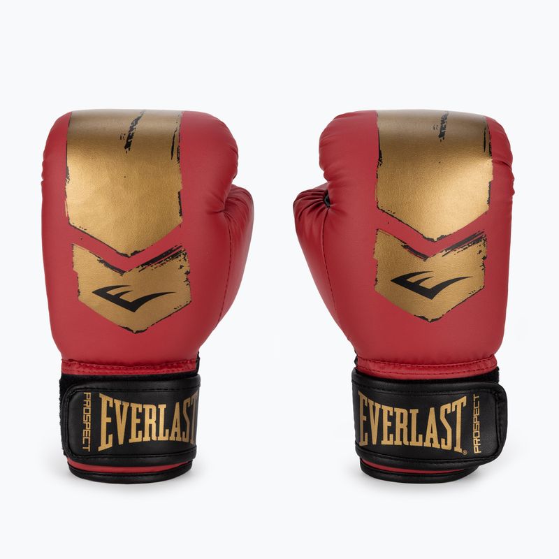Everlast Prospect 2 raudonos/auksinės spalvos vaikiškos bokso pirštinės EV4602 RED/GLD