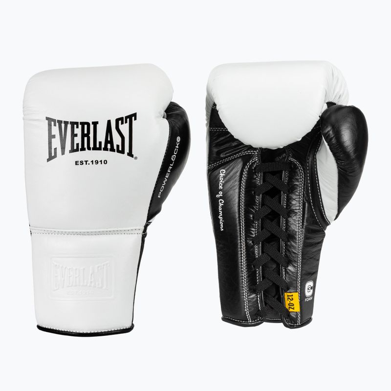 Bokso pirštinės Everlast Powerlock Pro OG Laced white/black