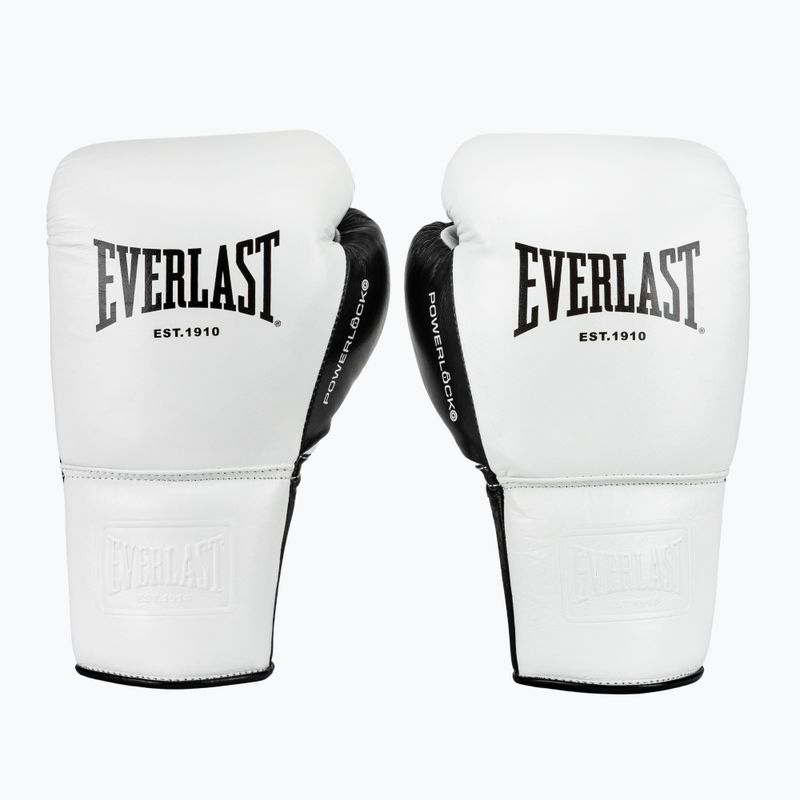 Bokso pirštinės Everlast Powerlock Pro OG Laced white/black 2