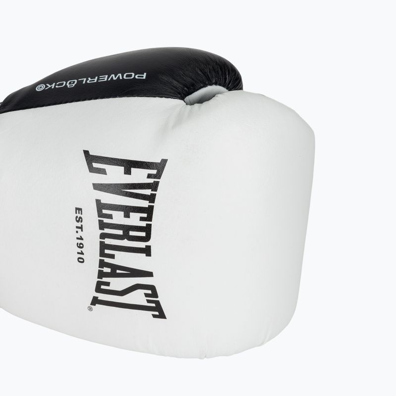 Bokso pirštinės Everlast Powerlock Pro OG Laced white/black 5