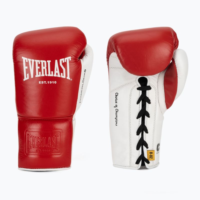 Bokso pirštinės Everlast Powerlock OG Pro Fight red/white