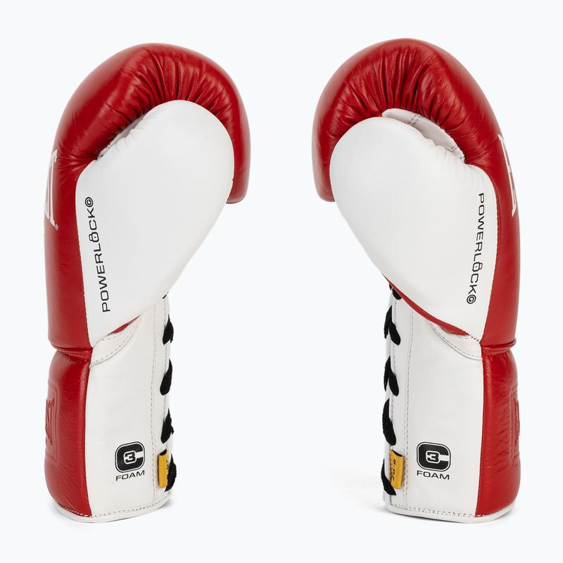 Bokso pirštinės Everlast Powerlock OG Pro Fight red/white 4