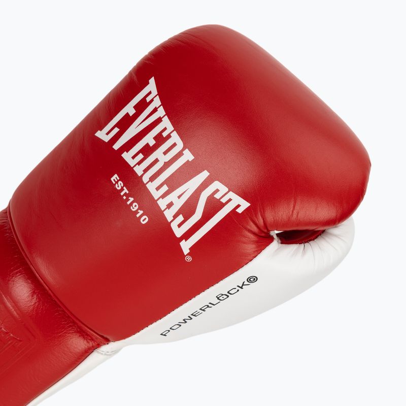 Bokso pirštinės Everlast Powerlock OG Pro Fight red/white 5