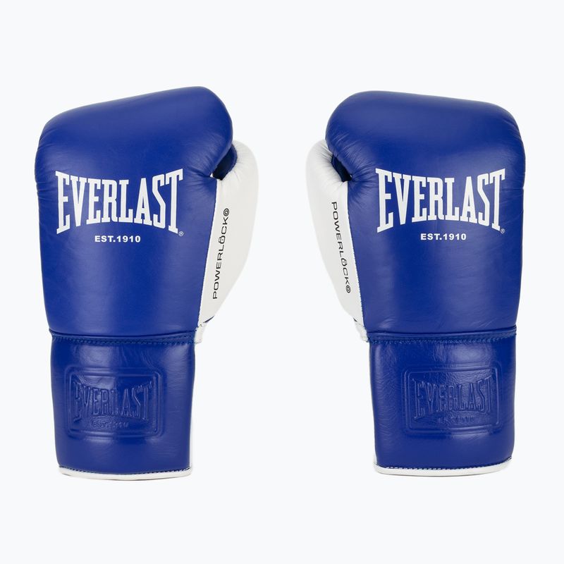 Bokso pirštinės Everlast Powerlock OG Pro Fight blue/white 2