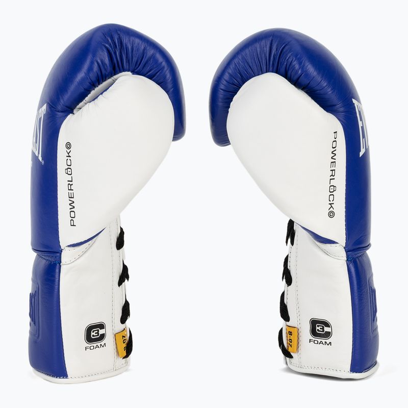 Bokso pirštinės Everlast Powerlock OG Pro Fight blue/white 4