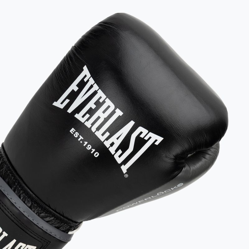 Bokso pirštinės Everlast Powerlock OG H&L Leather Advanced Training black/white 5
