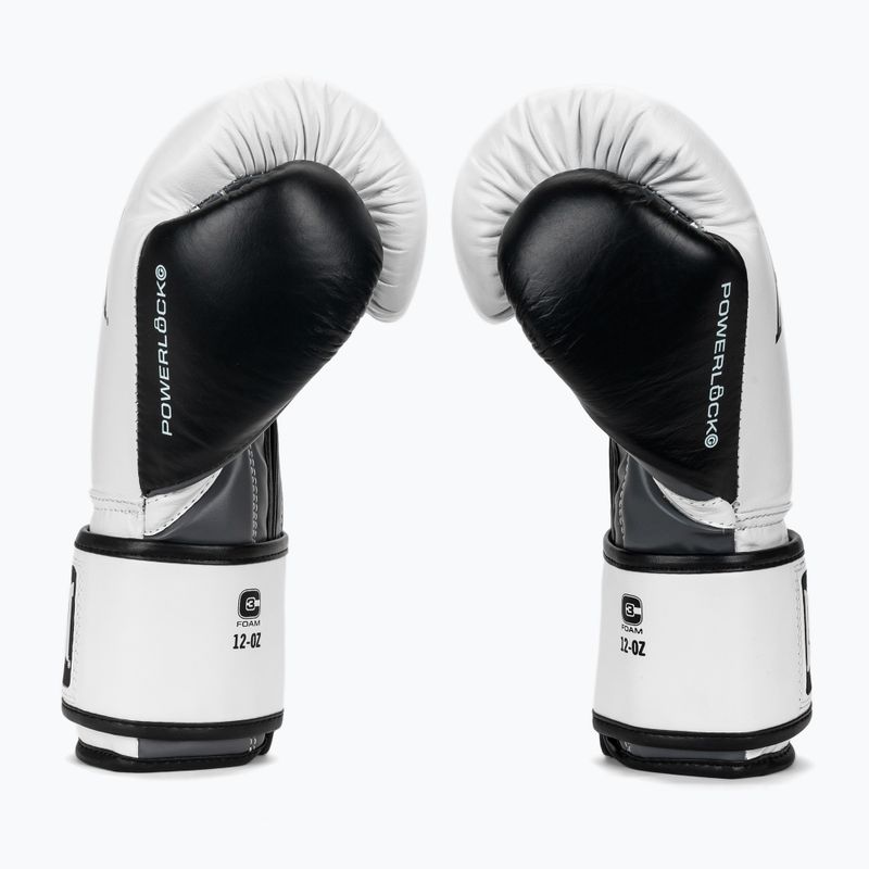 Bokso pirštinės Everlast Powerlock OG H&L Leather Advanced Training white/black 4