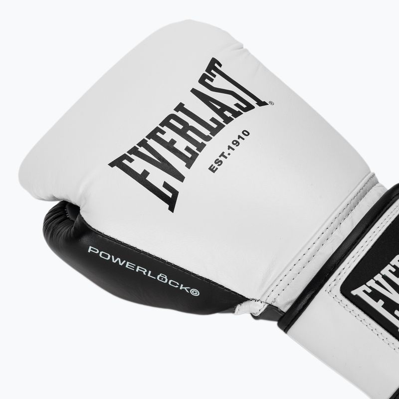 Bokso pirštinės Everlast Powerlock OG H&L Leather Advanced Training white/black 6