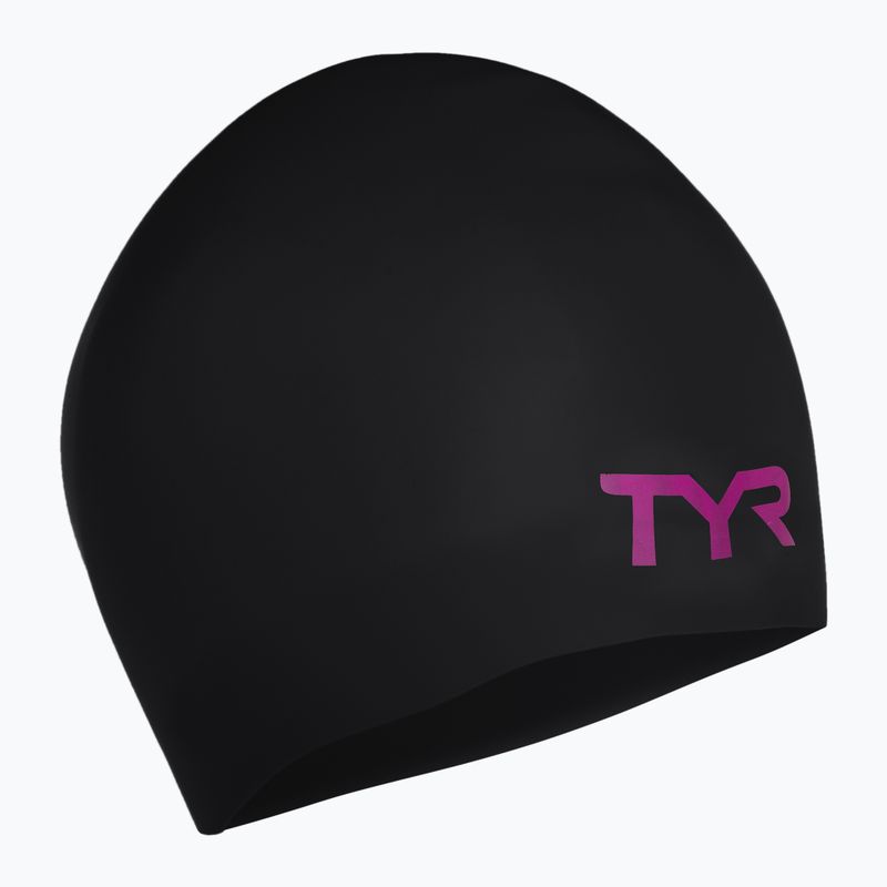 TYR Wrinkle-Free plaukimo kepuraitė juoda/rožinė LCSLB_121