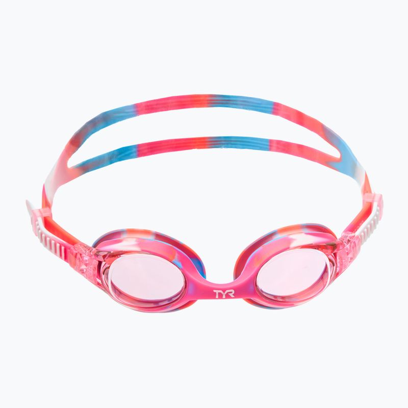 Vaikiški plaukimo akiniai TYR Swimple Tie Dye Non-Mirrored pink/pink/white 2
