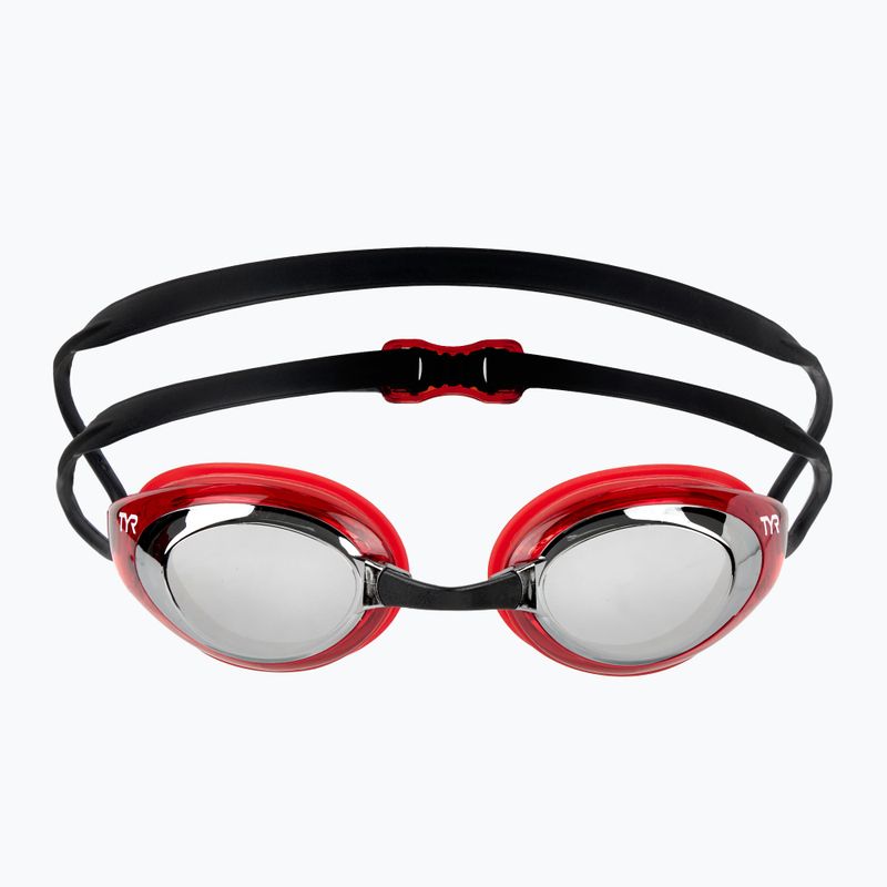 Plaukimo akiniai TYR Blackhawk Racing Mirrored silver/ red/ black 2