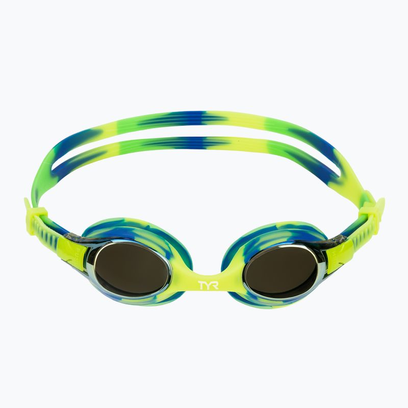 Vaikiški plaukmo akiniai TYR Swimple Tie Dye Mirrored gold/green/blue 2