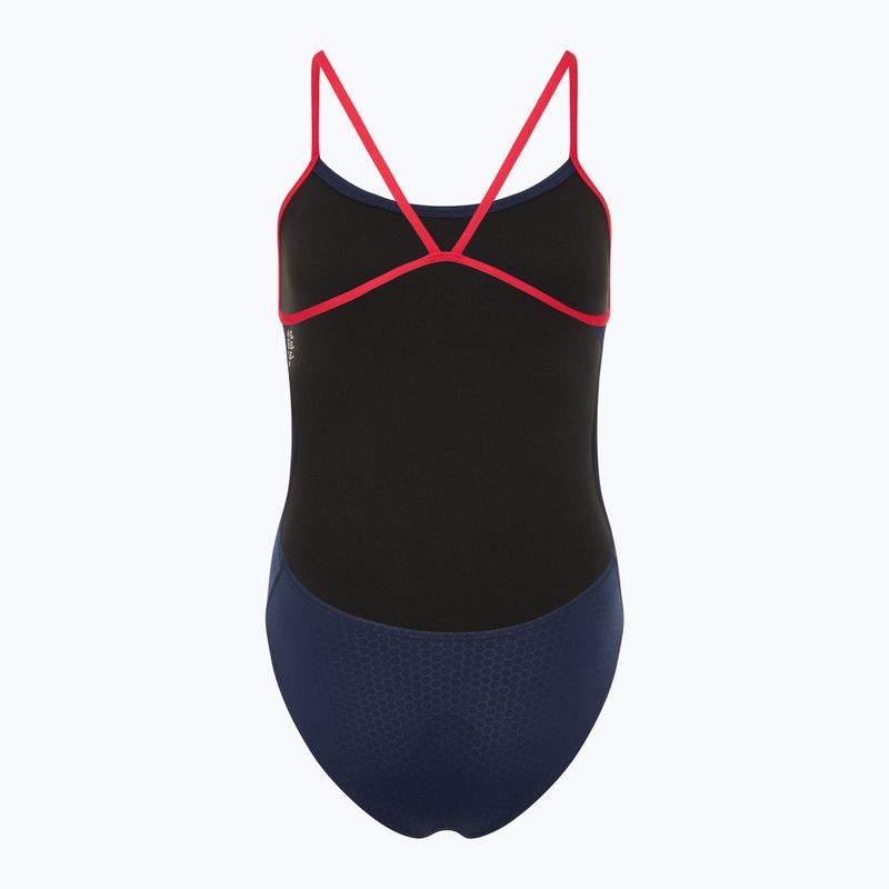 Moteriškas vientisas plaukimo kostiumas TYR Hexa Cutoutfit navy/red 2
