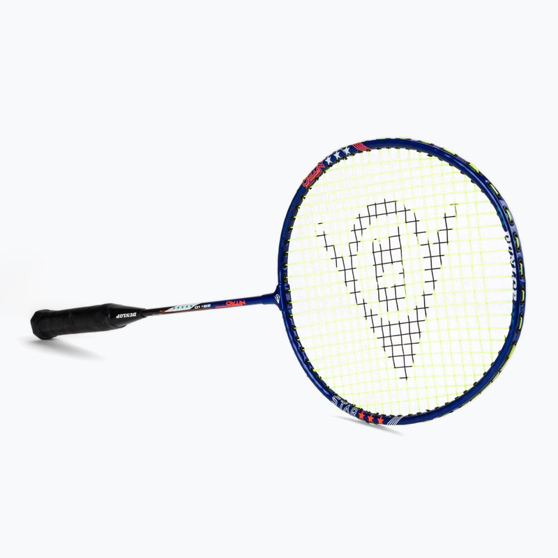 Dunlop Nitro-Star SSX 1.0 badmintono rinkinys mėlyna/geltona 13015319 3