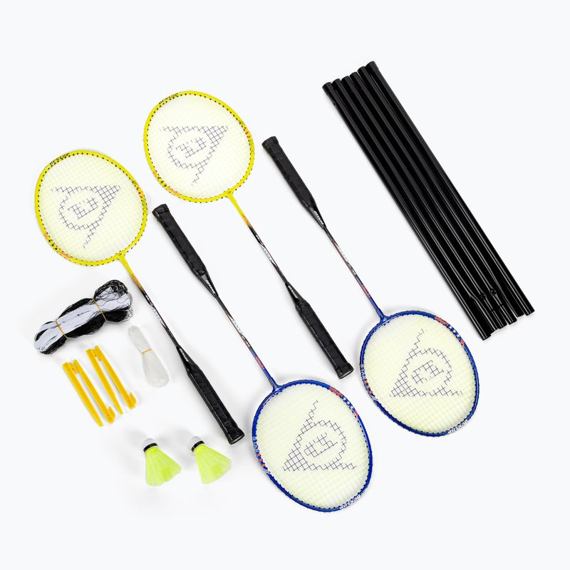 Dunlop Nitro-Star SSX 1.0 4 žaidėjų badmintono rinkinys mėlyna/geltona 13015340