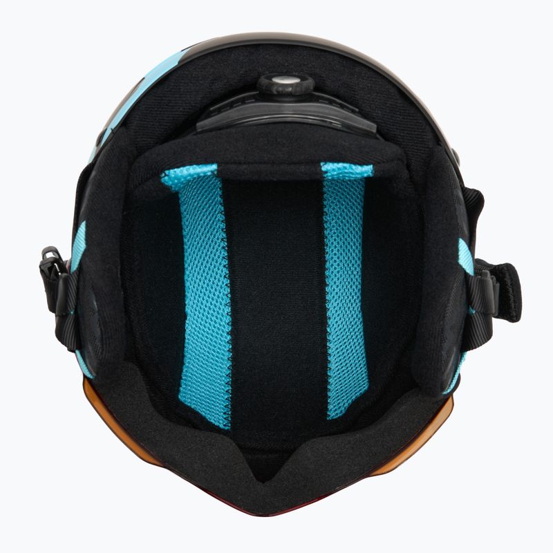 Vaikiškas slidinėjimo šalmas Bollé Quiz Visor Jr black/blue matte/orange gun 5